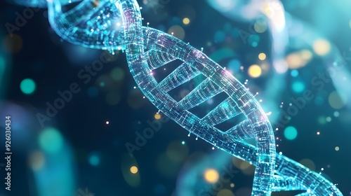 Abstract DNA Structure, Blue, Science Background