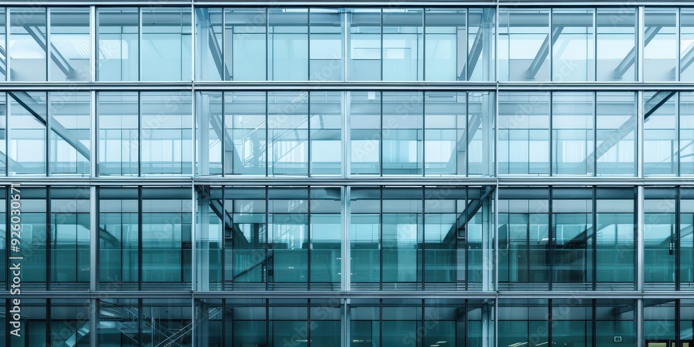 Close-up of a modern steel and glass facade showcasing contemporary architecture Close-up of a modern steel and glass facade showcasing contemporary architecture