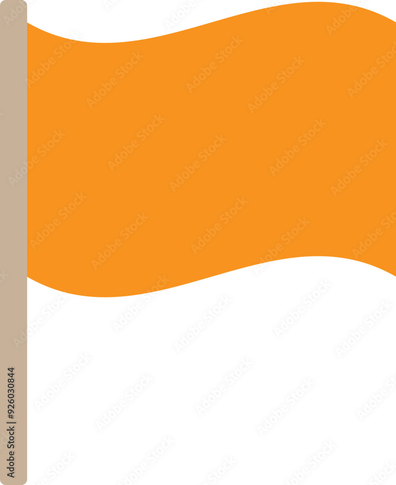Obraz premium Orange flag sign vector icon