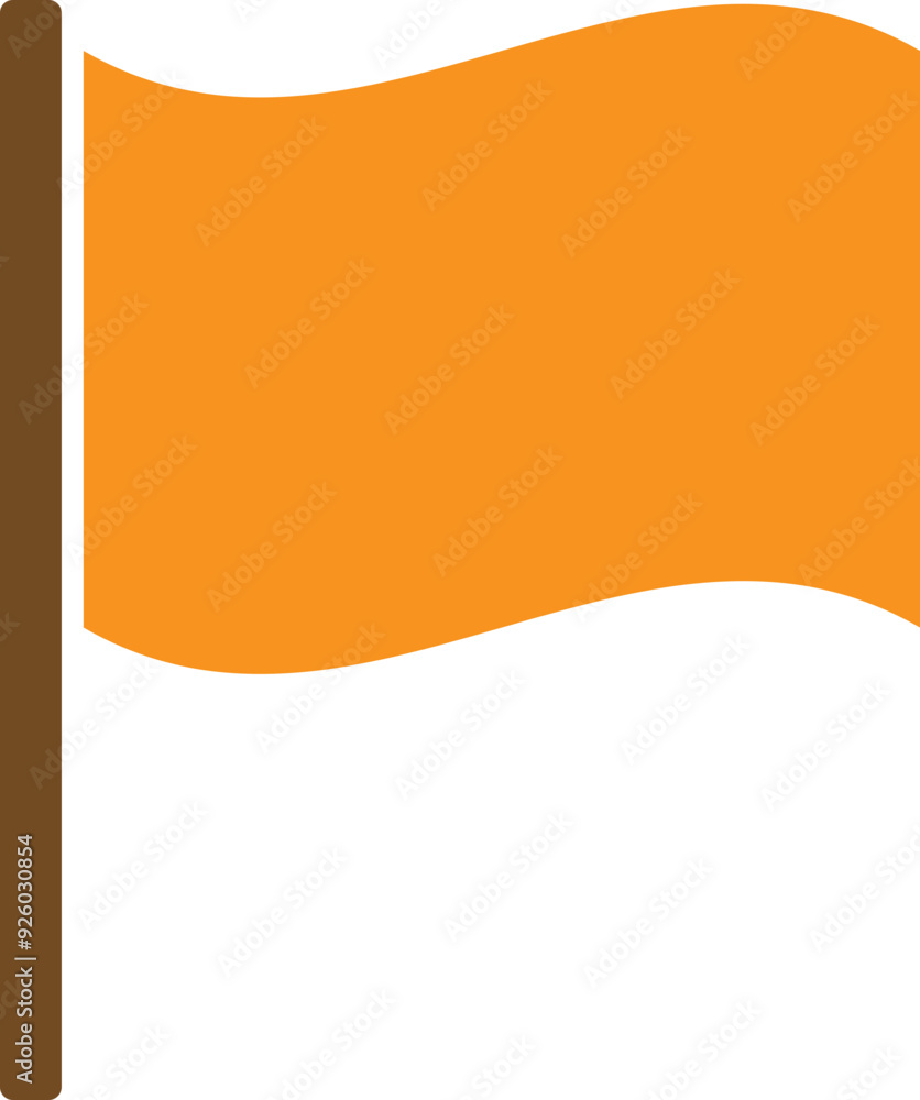 Obraz premium Orange flag sign vector icon