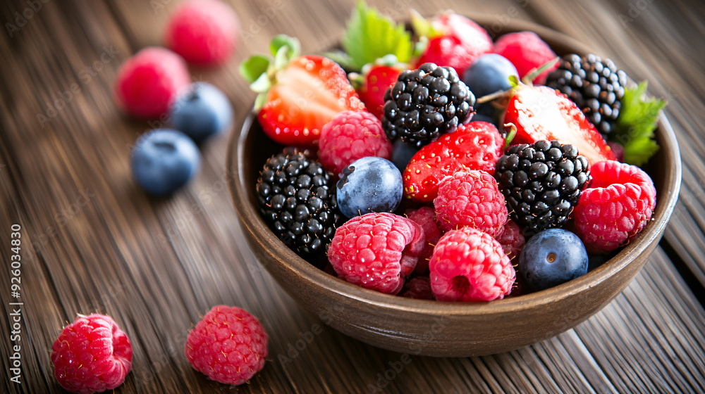 Fresh Berries in Bowl
