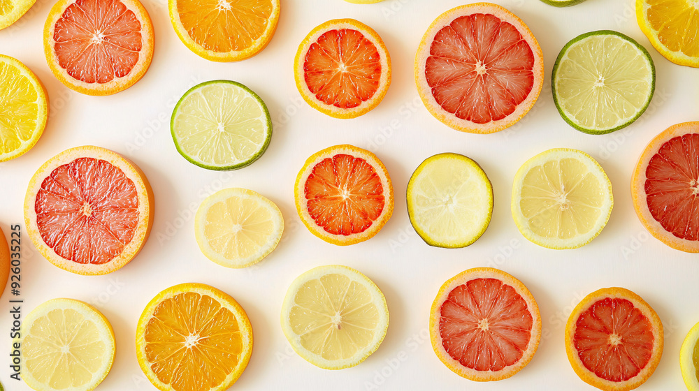 Obraz premium Fresh Citrus Fruit Slices