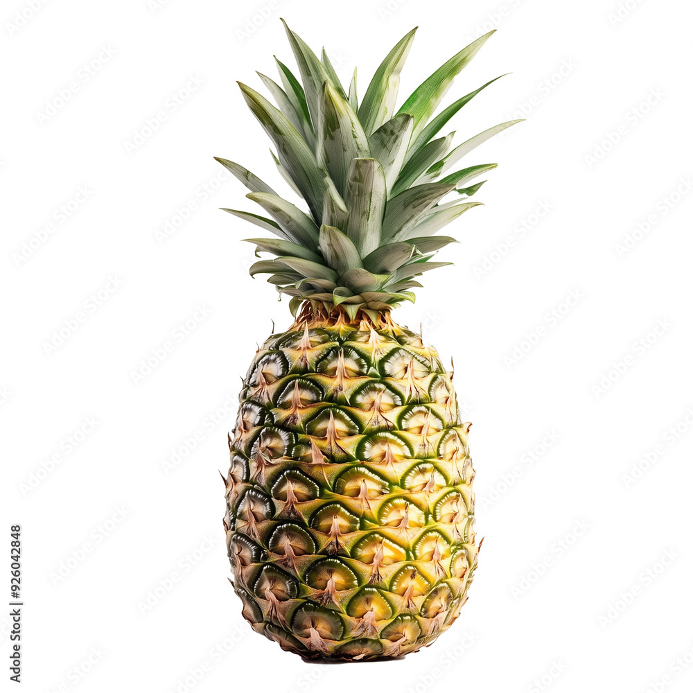 Fototapeta premium Green, Yellow, Pineapple Isolated PNG transparent background