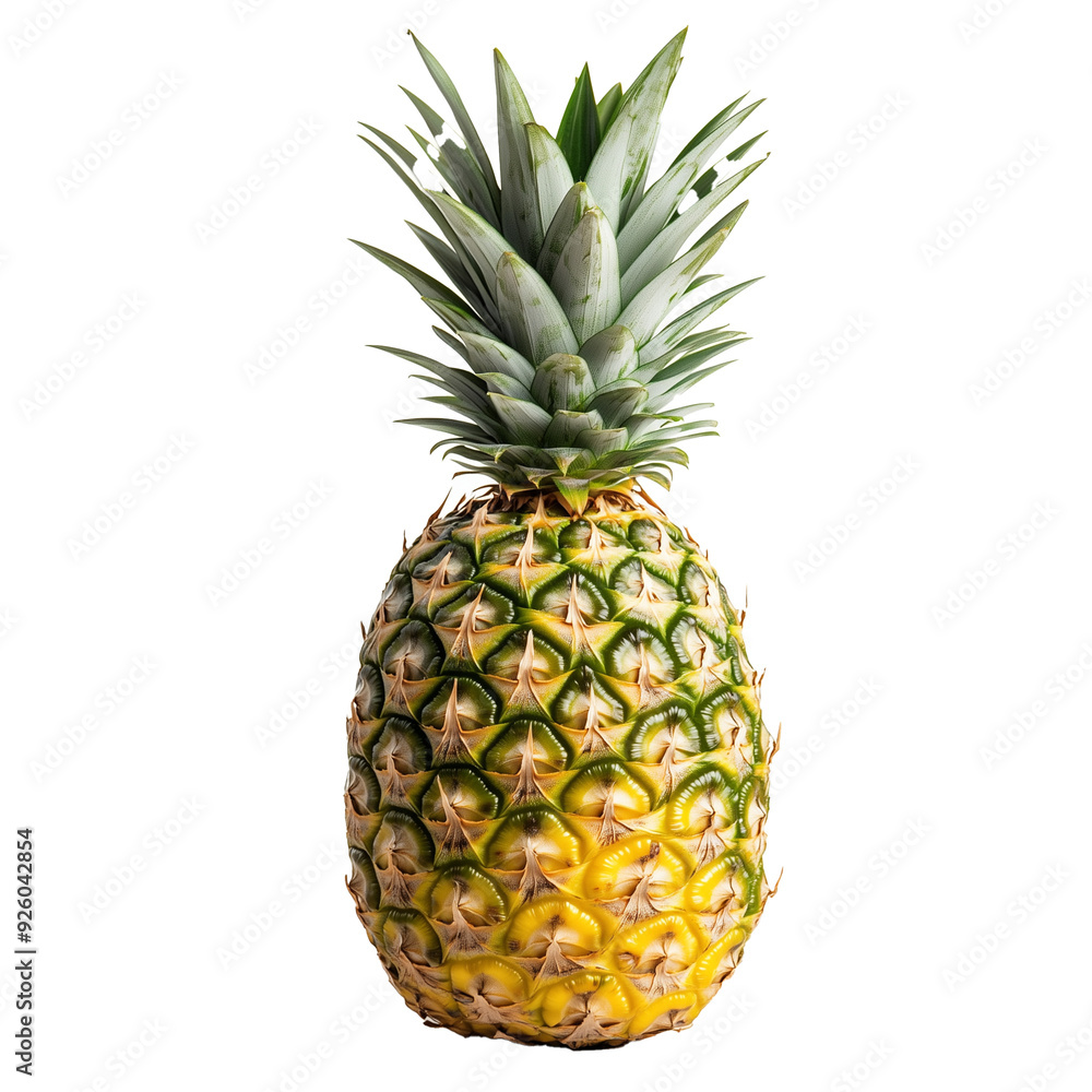 Fototapeta premium Green, Yellow, Pineapple Isolated PNG transparent background