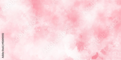 Pink watercolor background for your design, watercolor background concept, vector .Glamour fairytale backdrop. Sky cloud clear Delicate card. Elegant decoration. Fantasy pastel color.