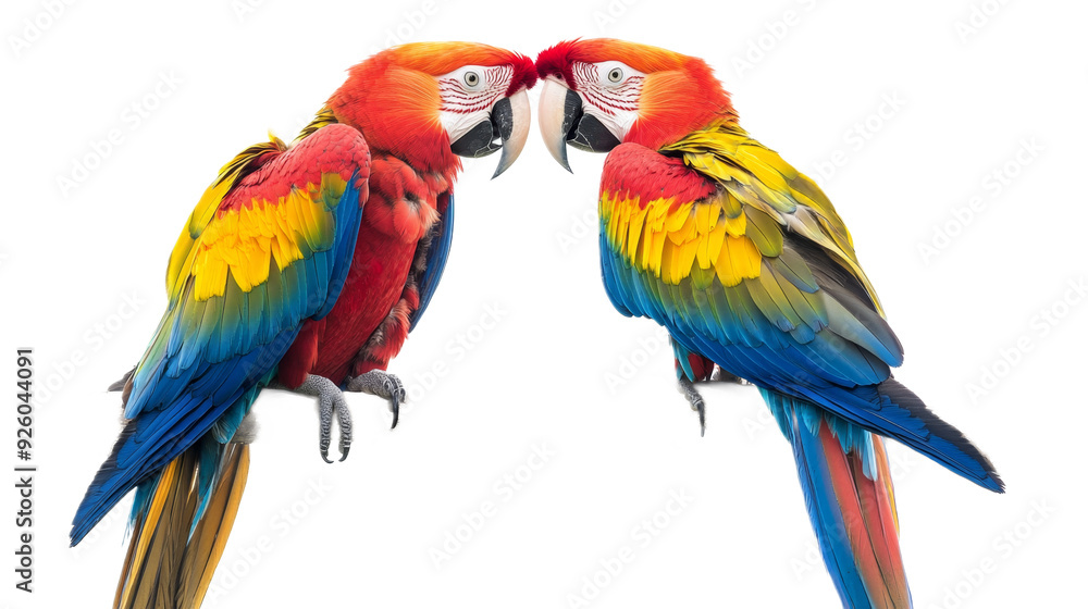 Two Macaws Facing Each Other Two Macaws Facing Each Other
