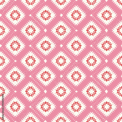 seamless pattern red cross check pattern background.