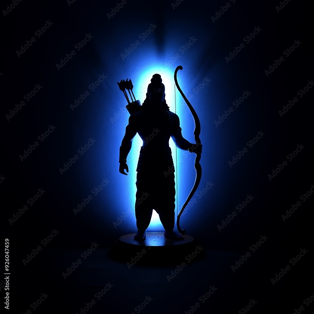 Fototapeta premium Lord Ram: The Fearless Warrior