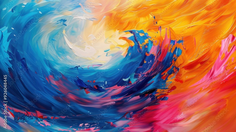 Swirling, dynamic composition with energy. Swirling, dynamic composition with energy.