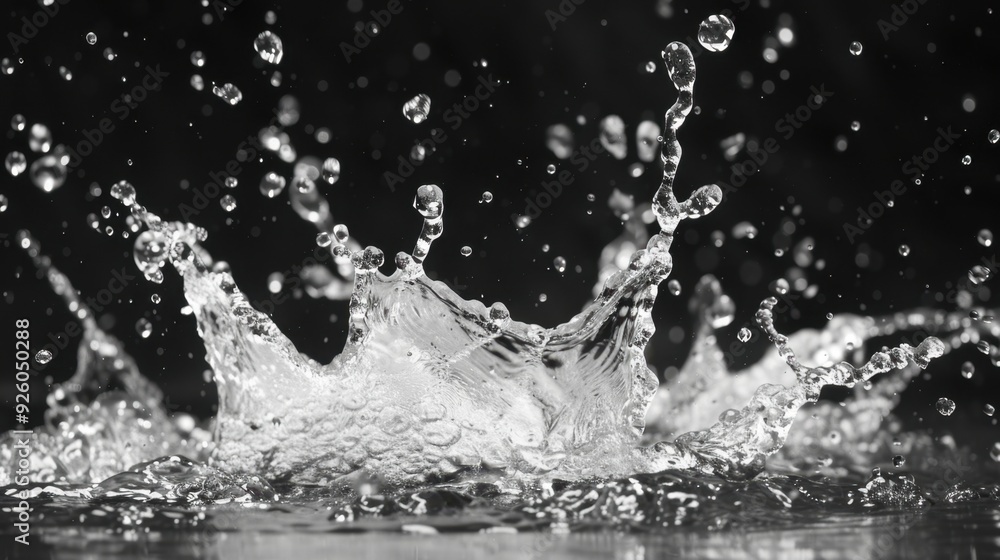 Water splash in slow motion with sound effects.