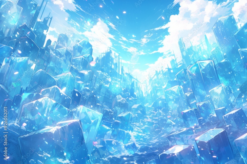 Enchanting Anime-Style Ice Age: A Digital Art Background for the Generation of Artificial Intelligence, Blending Abstract Concepts with Game Art and 4K Fantasy,anime style Enchanting Anime-Style Ice Age: A Digital Art Background for the Generation of Artificial Intelligence, Blending Abstract Concepts with Game Art and 4K Fantasy,anime style