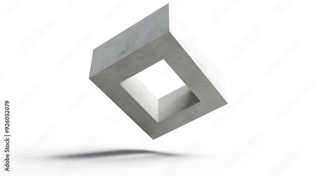 Fototapeta premium Concrete Frame, Minimalism, 3D Abstract
