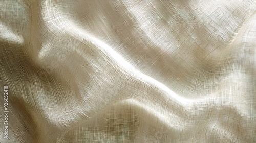 Shimmering Linen Texture: Soft, ethereal, and luxurious, this image captures the intricate weave and subtle sheen of natural linen fabric.