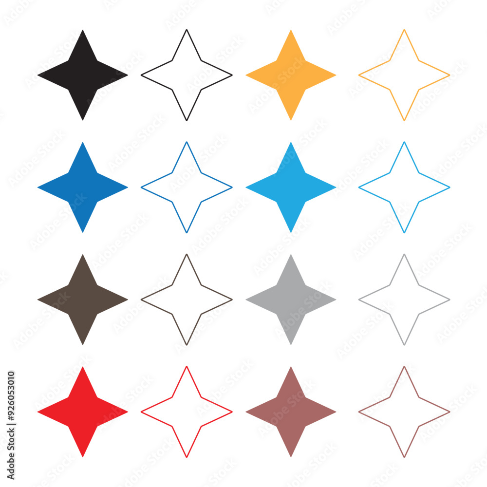 Star icon set vector illustration Star icon set vector illustration