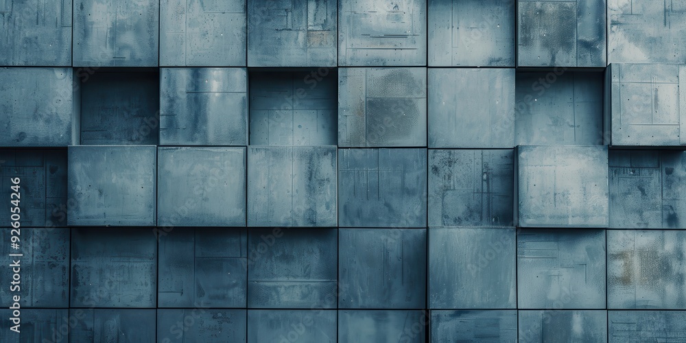 Close-up view of modern abstract architecture featuring textured concrete panels in an urban setting Close-up view of modern abstract architecture featuring textured concrete panels in an urban setting