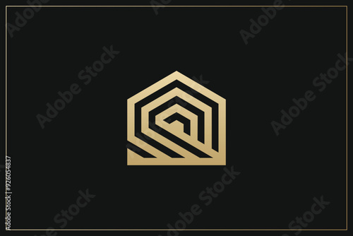 Home Building Logo Modern Structure	
