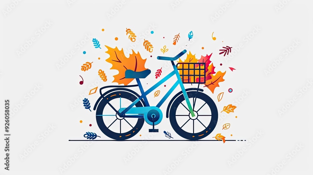 Fototapeta premium a bicycle with a basket 