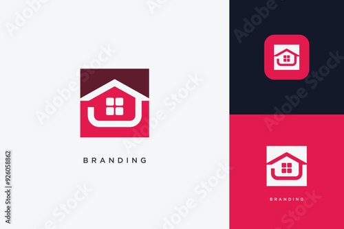 Home Building Logo Modern Structure 