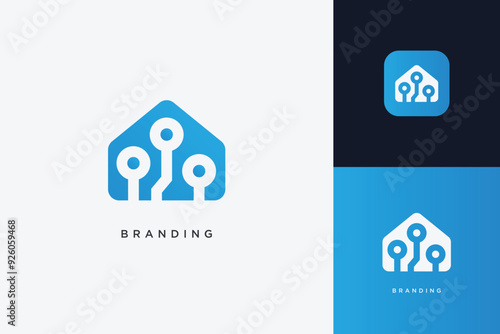 Home Building Logo Modern Structure	
