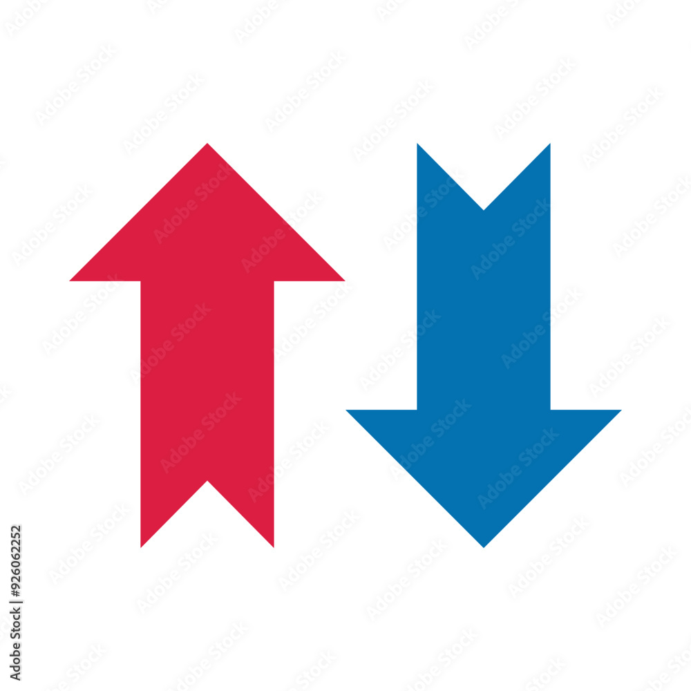 Hot Cold Red Blue Bookmark Arrows Hot Cold Red Blue Bookmark Arrows