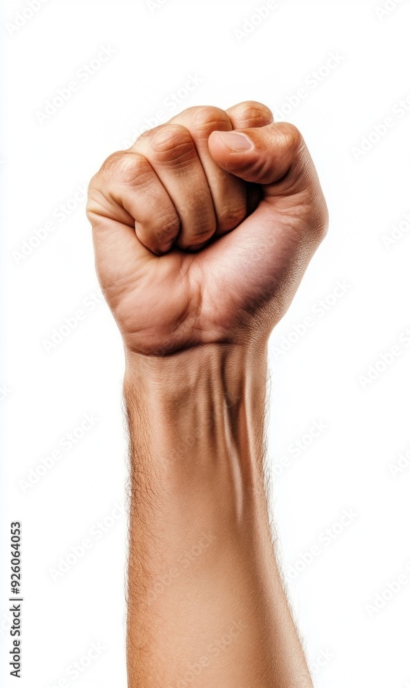 Raised Fist Symbolizing Strength and Solidarity Raised Fist Symbolizing Strength and Solidarity