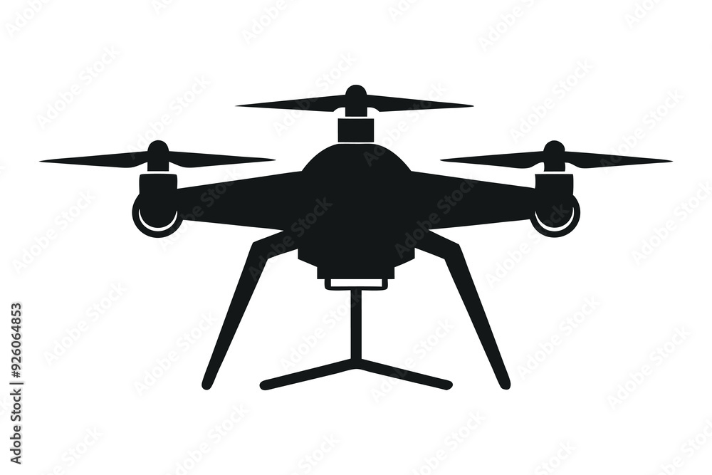 drone silhouette vector illustration drone silhouette vector illustration