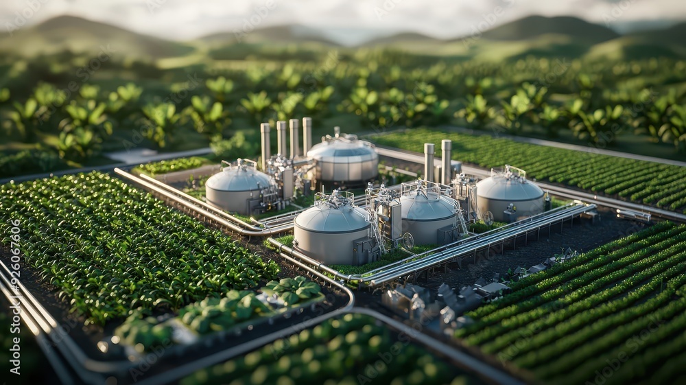 A waste-to-energy system where agricultural byproducts are turned into ...