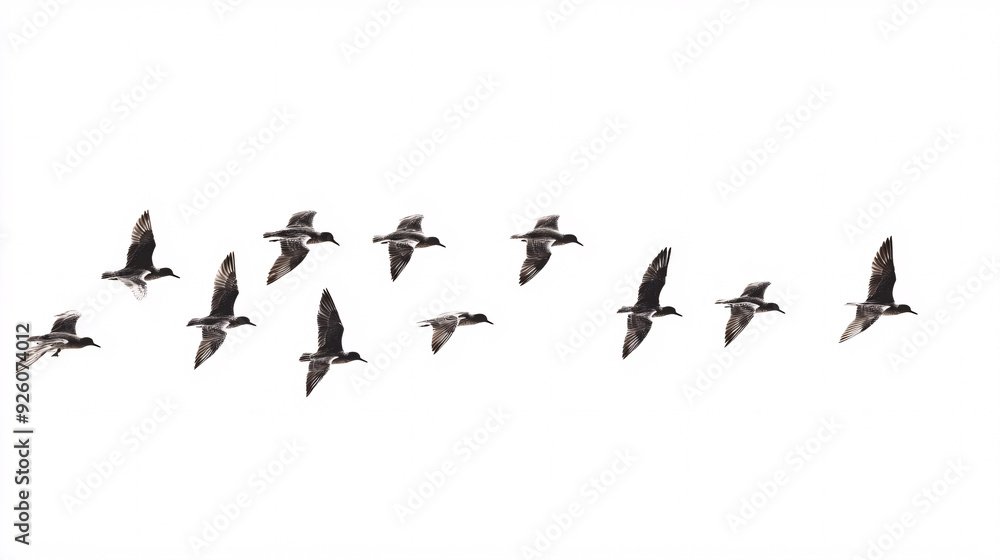Flock of Birds Flying in Formation Flock of Birds Flying in Formation