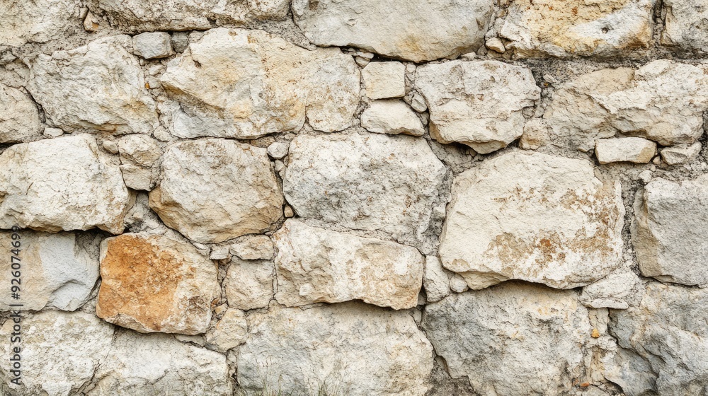 Fototapeta premium A rustic, stone wall background with a rough texture, ideal for natural and historical themes