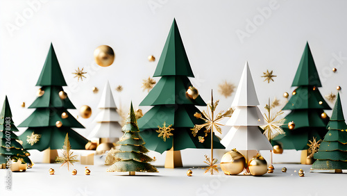 A contemporary Christmas design. photo