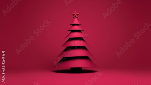 Wallpaper Mural Red Christmas tree ornament background - holiday decorations – seasonal celebration – winter decor Torontodigital.ca