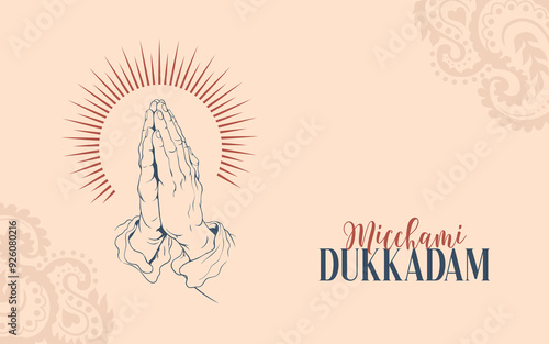 Jain michhami dukadam samvatsari festival template design illustration