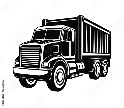 Military Transport Trucks e.g., 5-ton Illustration Vector Silhouette 