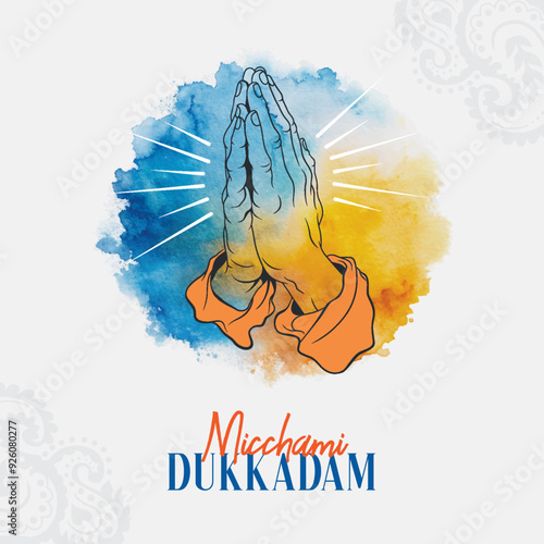 Jain michhami dukadam samvatsari festival template design illustration