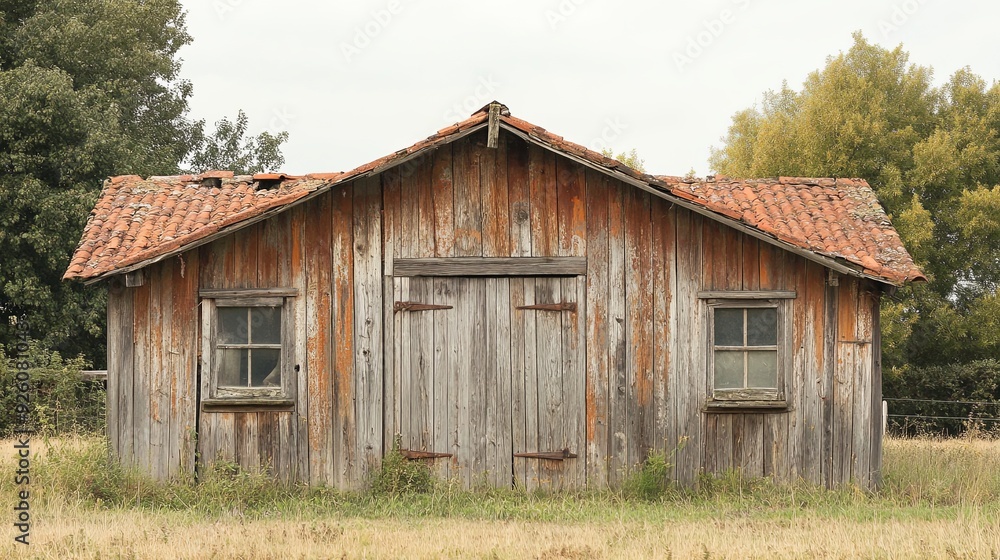 Ancient Abandoned Wooden Hut. Historical Architecture concept Ancient Abandoned Wooden Hut. Historical Architecture concept