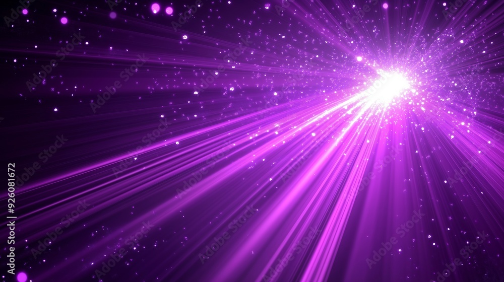 Stunning Purple Light Rays with Cosmic Sparkle Effect Stunning Purple Light Rays with Cosmic Sparkle Effect