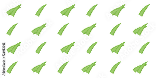 Aloe Vera seamless pattern isolated white. Aloe vector ornament can used wrapping paper template design lotion tube. EPS 10