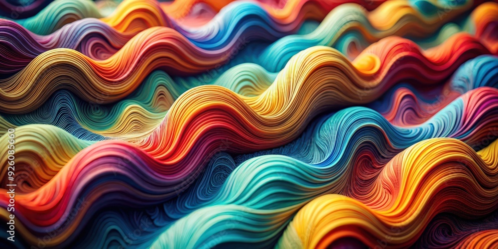 Abstract macro shot of intricate wavy patterns in various colors , macro, abstract, background, texture, design, artistic Abstract macro shot of intricate wavy patterns in various colors , macro, abstract, background, texture, design, artistic