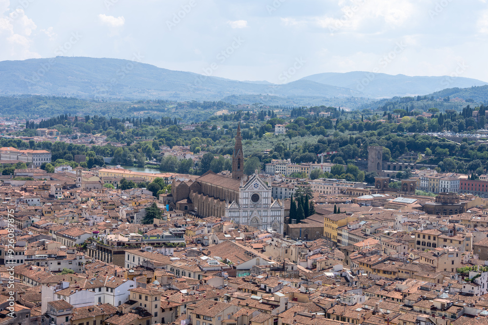 Fototapeta premium Vue aérienne de Florence depuis le Duomo