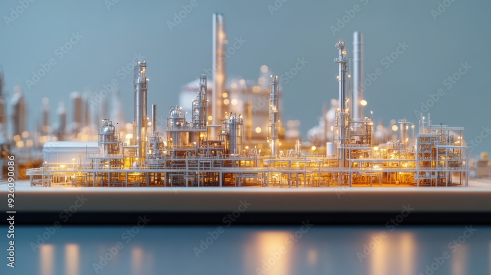 A cross-section of refinery towers processing crude oil, showcasing the demand-driven advancements in refining technology. A cross-section of refinery towers processing crude oil, showcasing the demand-driven advancements in refining technology.