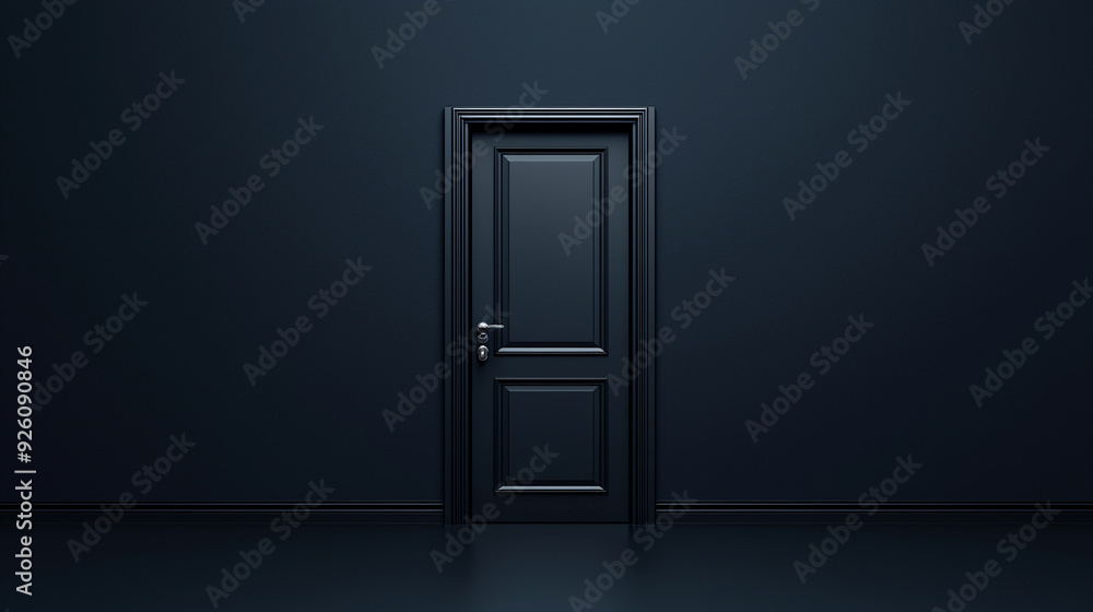Portal to Terror in the Void - Conceptual Image of Dark Door with Sinister Presence, Mystery and Fear Exploration Portal to Terror in the Void - Conceptual Image of Dark Door with Sinister Presence, Mystery and Fear Exploration