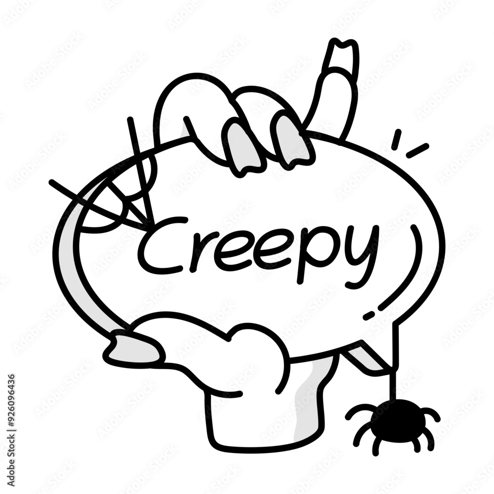 Creepy message icon in drawing style
Creepy message icon in drawing style