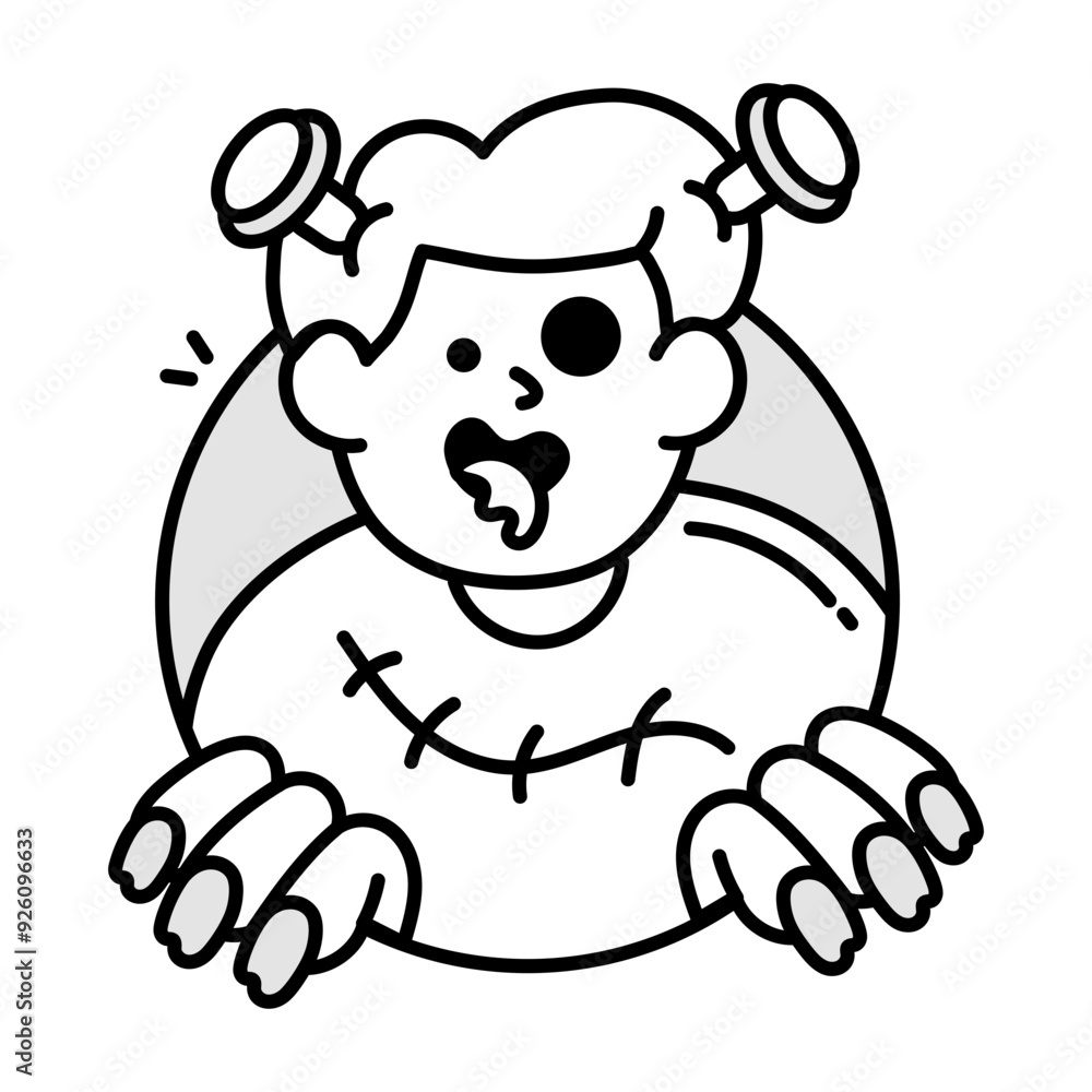 Zombie cartoon icon in sketchy style
Zombie cartoon icon in sketchy style