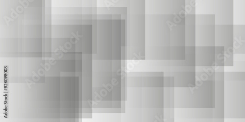 Gray abstract background template design. Modern Vector white square and triangle line background. Abstract gradient space banner design with Geometric background technology concept.