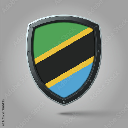 National Shield of TANZANIA Flag with Original color