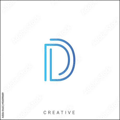 D Creative Latter Logo Design. By Custom Branding Logo. Creative Logo Design. Logo Template. Vector illustration. Modern Design. Monogram Design