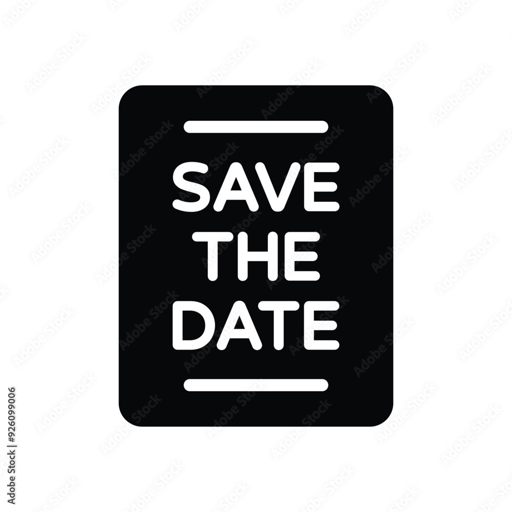 Save The Date vector icon Save The Date vector icon
