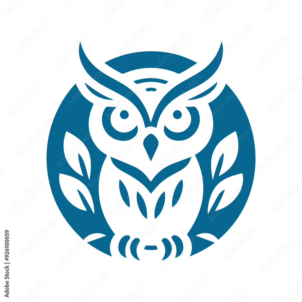 Fototapeta premium modern minimal owl illustration logo