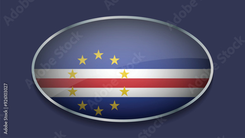 Free Download Eclipse Shape of CAPE VERDE Flag with Original color - GFXLoad