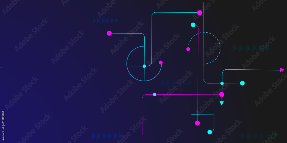 Fototapeta premium Vectors Abstract connecting lines and dots. Social networking. Abstract Global communication. Networking and big data visualization concept background.